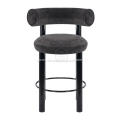 New fashion black minimalist style armless bar chair